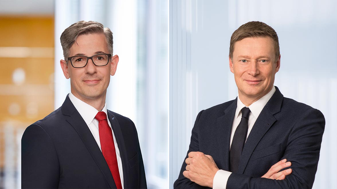 Dr. Rafael Krönung, Vorsitzender der Geschäftsführung der Aon Solutions Germany GmbH & Christian Remke, Geschäftsführer der Metzler Pension Management GmbH