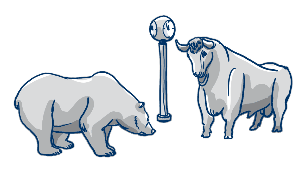 Bulle und Bär Illustration Bulle und Bär