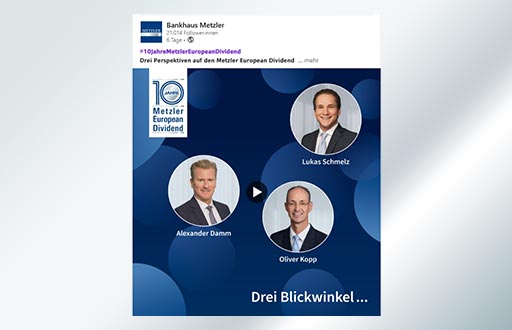 LinkedIn-Serie zum Jubiläum des Metzler European Dividend: Drei Blickwinkel aus dem Sales-Bereich von Metzler Asset Management